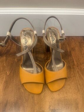 Lanvin Block Heeled Sandal, Size 8/38